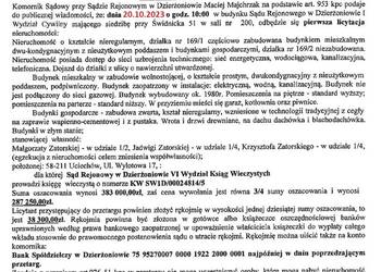 Do sprzedania na licytacji komorniczej dom TANIO