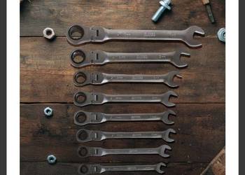 Klucze przegubowe łamane z grzechotką 8szt Nowe okazja