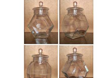 antyczny zabytkowy słoik retro unikat szklany zamykany słój pojemnik szklan