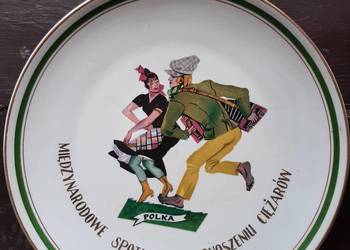 Talerz / Spotkanie Polska-Bułgaria 1965 r