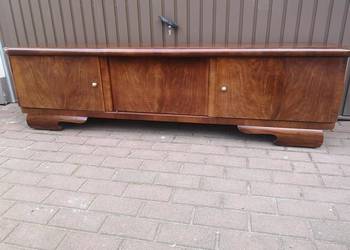 Komoda/ Szafka RTV ART-DECO Orzech Niska Stara Antyk Po Renowacji.