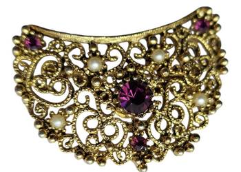 VINTAGE BROSZKA W STYLU ART DECO SYGNOWANA Jonette Jewelery LATA 50