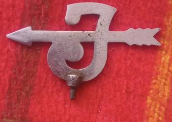 Stary kolekcjonerski emblemat rowerowy JANUS AKB/unikat/zabytek2