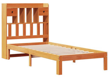 Łóżko z regałem bez materaca woskowy brąz sosna 100x200 cm WM-3322617