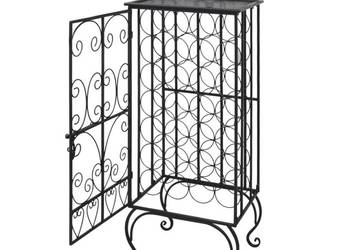 vidaXL Metalowy stojak na 28 butelek wina(SKU:240937)