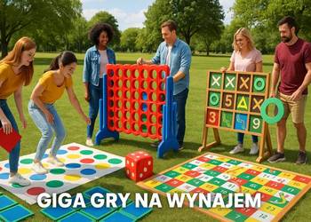 Giga Gry na wynajem jenga kapsle labirynt memory kółko i krzyżyk gry xxl