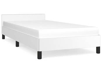 Rama łóżka z zagłówkiem bez materaca biała 80x200 cm WM-347466