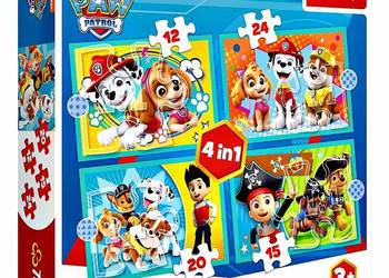TREFL PUZZLE 4w1 WESOŁA EKIPA PSIEGO PATROLU