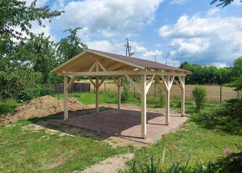 Wiata 4.9x5,9m Altana Garaż Producent Każdy wymiar Drewno KVH