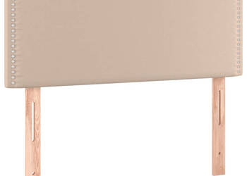 Zagłówek do łóżka z LED cappuccino 80x5x78/88 cm ekoskóra WM-3121549