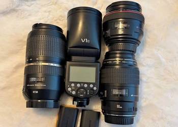 Canon professional camera and lens