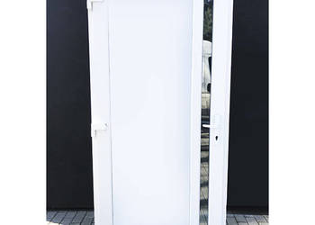 Drzwi Pcv Nowe wzmacniane 100x210 Białe długa szyba