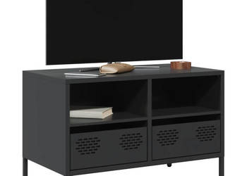 Szafka RTV czarna 68x39x435 cm stal walcowana na zimno WM-851316