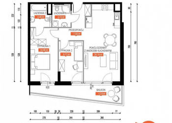 3-pokojowe 69 m2 w osiedlu RYTM na Kabatach.