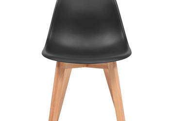Krzesła stołowe 2 szt. czarne plastikowe WM-244777