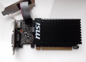 MSI nVidia GeForce GT 710 1GB DDR3, DVI, HDMI, VGA, sprawna, GT710, 64bit,