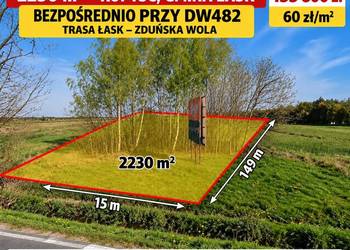 Działka inwestycyjna 2230 m² | Kopyść | DW 482 | 60 zł/m²