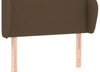 Zagłówek uszak ciemnobrązowy 103x23x78/88 cm tkanina WM-3116857