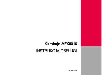 Kombajn AFX8010 Instrukcja Case AFX 8010