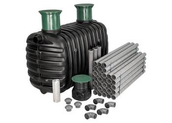 przydomowa oczyszczalnia ścieków 3400 litrów zestaw drenaż Graf