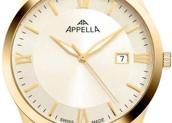Appella Classic 12004 Swiss Made szafir 5ATM box papiery męski zegarek