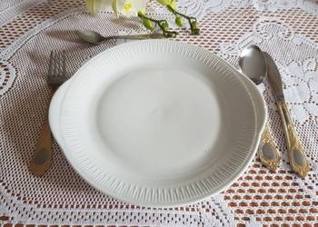 Porcelanowy talerz płaski Włocławek lata 60-te Vintage retro