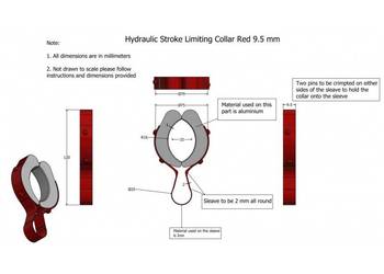Ogranicznik skoku siłownika hydr 9,5mm czerwony ⌀32-50 99982