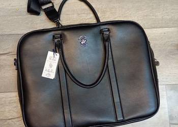 Beverly Hills Polo Club/ Czarna teczka, torba na laptopa, NOWA