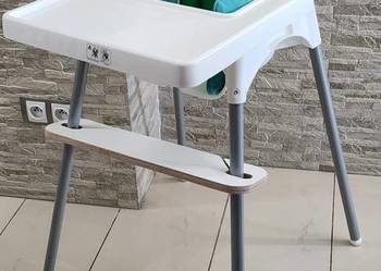 Ikea Antilop krzesło do karmienia + podnóżek + oparcie miękkie