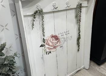 Wieszak dębowy garderoba shabby chic
