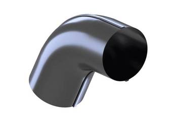 Krop kolano rury spustowej fi 90mm czarny metal