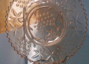 Przedwojenna patera na ciasto Hortensja wzór winogrona