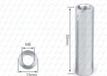 M8X50 ALUMINIOWA TULEJKA DYSTANSOWA GWINTOWANA ZŁĄCZNA PRZEDŁUŻANA MUFA