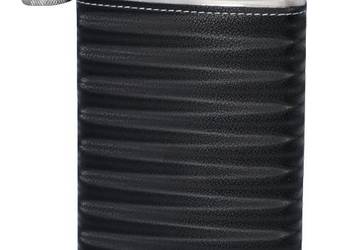 Piersiówka z Czarną Mieniącą się Skórą Stal Nierdzewna 8 OZ ok. 240 ml