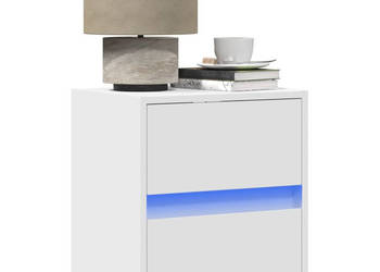 Wisząca szafka nocna z podświetleniem LED biała WM-3307961