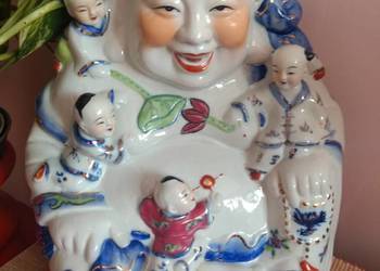 Uśmiechnięty Budda Figurka porcelanowa Chiny