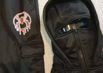Dres męski z podwójnym kapturem  i kominiarką, styl cargo XXL