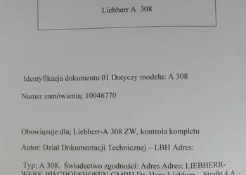 dtr instrukcja obsllugi koparka liebherr A308 i iNNE_