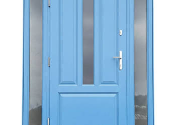 Drzwi Drewniane Wejściowe Zewnętrzne z naświetlami Classic 4 - WACŁAWIK