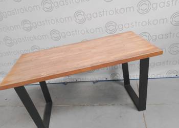 Stół z blatem drewnianym klejonym 140x71x75
