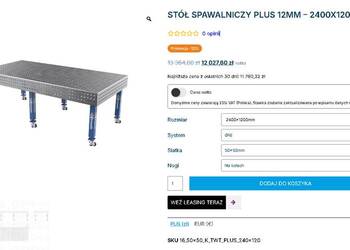 Stół spawalniczy PLUS 12mm GPPH