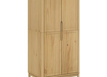 Szafa FLORO woskowy brąz 77x53x171 cm lite drewno sosnowe WM-374005