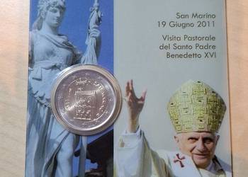 Moneta 2 Euro San Marino 2011 Benedykt XVI coincard / blister BU