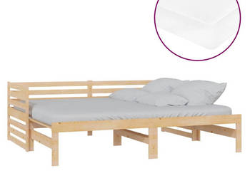 Łóżko wysuwane 2 x (90x200) cm lite drewno sosnowe WM-3083669