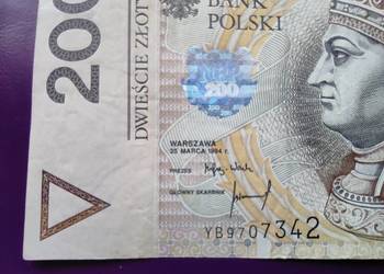 Banknot 200 zł 1994 seria YF - Poszukiwana rzadkość  (nr.1)