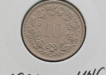 10 Rappen Szwajcaria 1990 r. UNC 10 Rappen Szwajcaria 1990 r. UNC