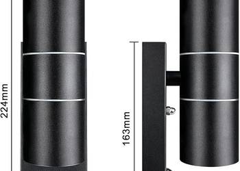 ALUSSO Zewnętrzna lampa ścienna z czujnikiem ruchu