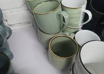 Kubek miska talerz ręcznie malowane.