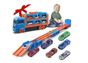 HOT WHEELS wyścigowy transporter autek 2w1 zestaw PREZENT ŚWIĘTA HIT !