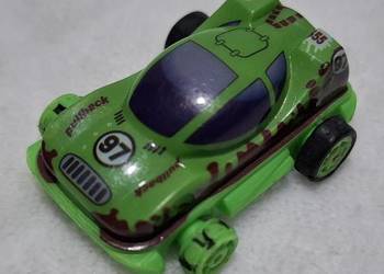 Autko, wyścigówka zielona, samochodzik z napędem pull back, 4cm, MPG, UN 05